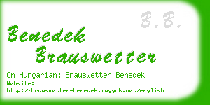 benedek brauswetter business card